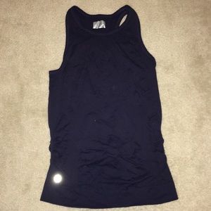 Athleta Navy Speedracer Workout Tank